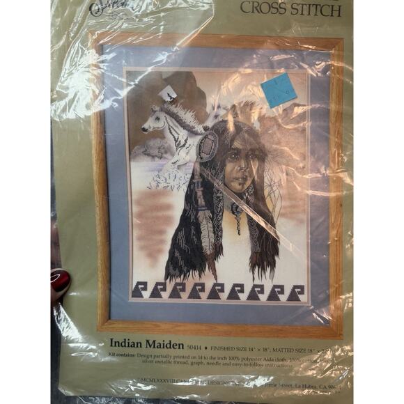 Vintage Candamar Designs Something Special Cross Stitch Kit 50414 Indian Maiden - Picture 4 of 4